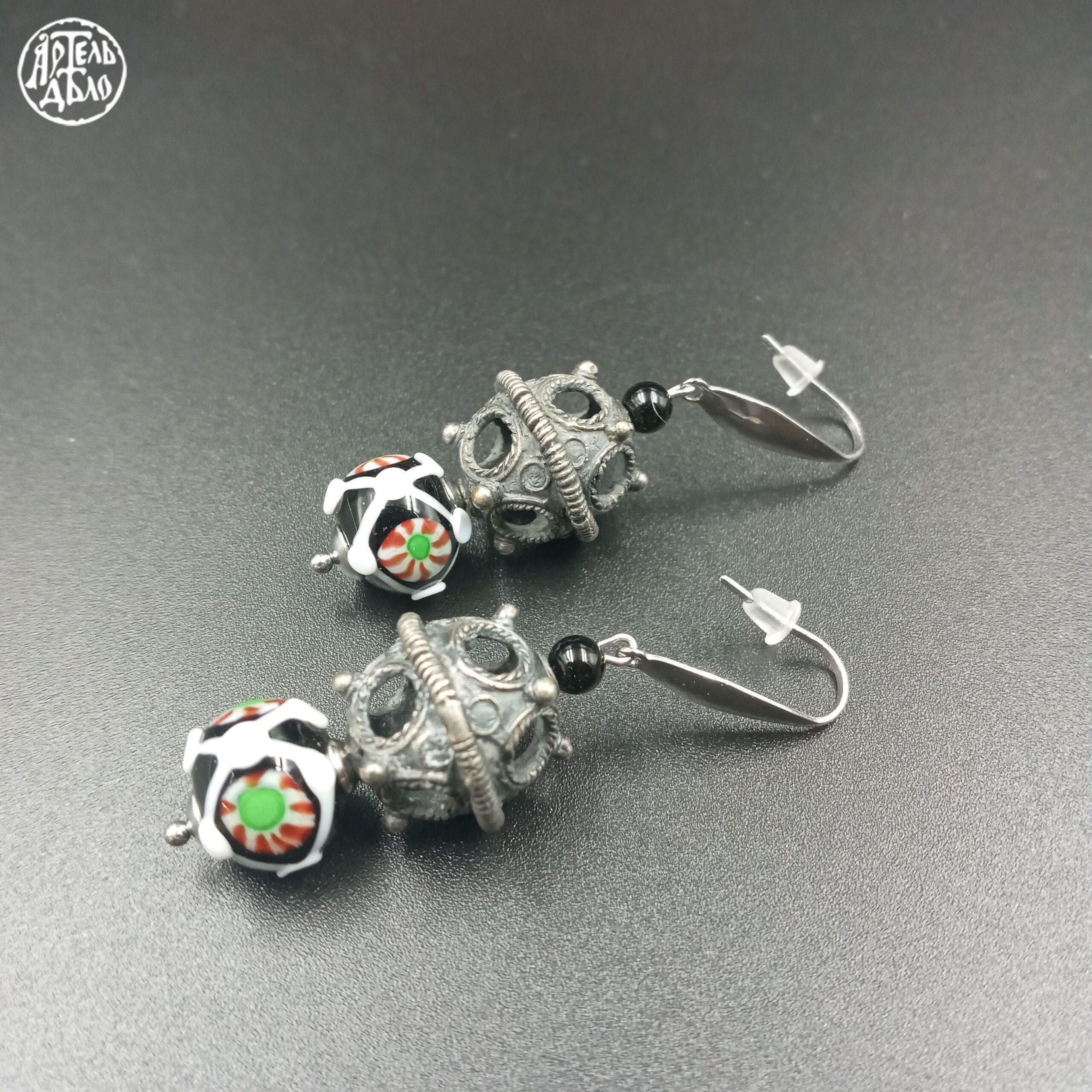 Сережки «Слава» (намистина) - Зображення 2