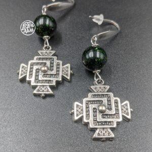 Сережки «Олена» (згарда)