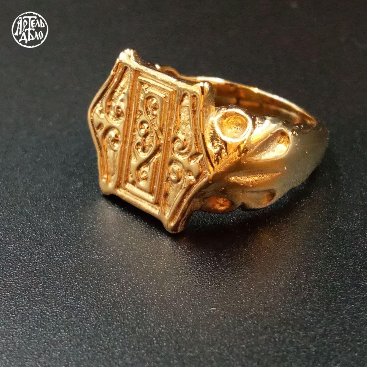 Каблучка-печатка «Повість минулих літ» Позолота